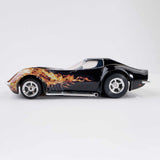 1968 Corvette 427 Black/Flame HO Scale Slot Car