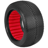 EVO Gridiron 1/8 Truggy Tires w/ Red Inserts (2)