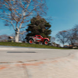 ARRMA MOJAVE GROM MEGA 380 Brushed 4X4 Small Scale Desert Truck RTR with Battery & Charger, Red/Black