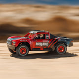 ARRMA MOJAVE GROM MEGA 380 Brushed 4X4 Small Scale Desert Truck RTR with Battery & Charger, Red/Black