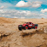 ARRMA MOJAVE GROM MEGA 380 Brushed 4X4 Small Scale Desert Truck RTR with Battery & Charger, Red/Black