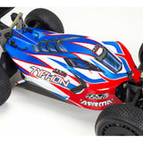 ARRMA 1/8 TLR Tuned TYPHON 6S 4WD BLX Buggy RTR, Red/Blue