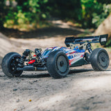 ARRMA 1/8 TLR Tuned TYPHON 6S 4WD BLX Buggy RTR, Red/Blue