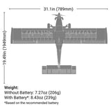 E-flite Micro DRACO RC Plane 800mm BNF Basic