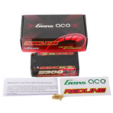 Gens Ace 7.6V 5300mAh 2S 140C LiHV Shorty 5.0mm  bullet Redline 2.0