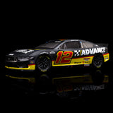 Losi 1/12 NASCAR RC Racecar Ryan Blaney No. 12 2025 Advance Auto Ford Mustang 2S AWD RTR Brushed On-Road (Battery & Charger included, Black