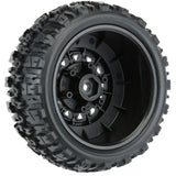 1/10 Pro-Line Trencher X Front/Rear 2.2"/3.0" SC Mounted 12mm Black Raid (2)