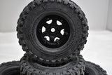 VANQUISH VS410 VS4-10 1.9 Falken Wildpeak MT - RED Compound Tires mounted on 1.9 Incision KMC