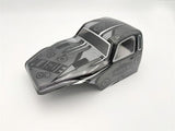 Clear "PLAGUE" 1/10th Crawler CompBody Set w/Stickers & Mask