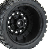 Pro-Line® 1/10 BFG KR2 M2 Front/Rear 2.2"/3.0" SC Mounted 12mm Blk Raid (2)