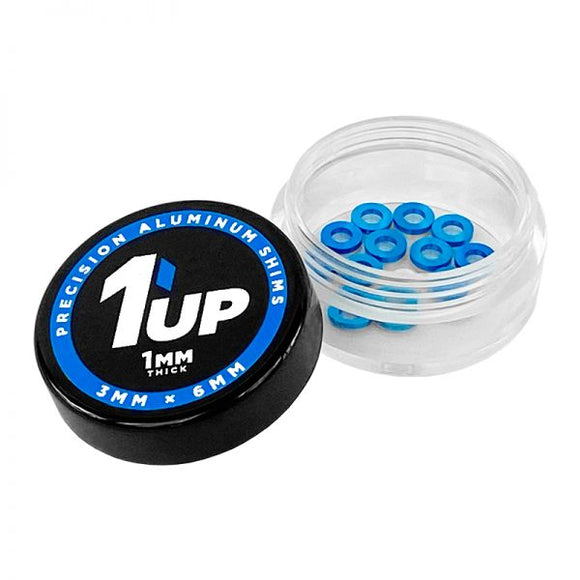 3x6x1mm Precision Aluminum Shims, 1UP Blue, (12 pcs)