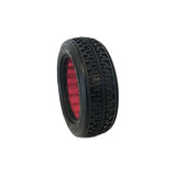 1/10 Rebar Front 2WD Tires, Super Soft with Red Inserts: Buggy