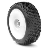 1/8 I-Beam Super Soft Long Wear Pre-Mounted Tires, White EVO Wheels (2): Buggy