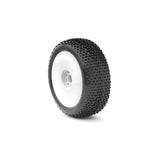 1/8 I-Beam Super Soft Long Wear Pre-Mounted Tires, White EVO Wheels (2): Buggy