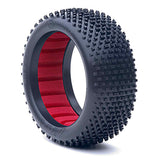 1/8 Crossbrace Super Soft Tires, Red Inserts (2): Buggy