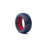 1/8 Crossbrace Super Soft Tires, Red Inserts (2): Buggy