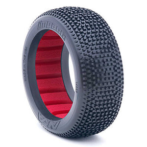 1/8 Impact Soft Long Wear Tires, Red Inserts (2): Buggy