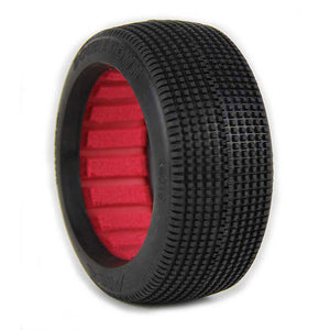 1/8 Double Down Super Soft Long Wear Tires, Red Inserts (2): Buggy