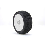 1/8 Zipps Super Soft Long Wear Pre-Mounted Tires, White EVO Wheels (2): Buggy