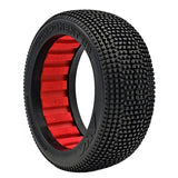1/8 2AB Soft Long Wear Tires, Red Inserts( 2): Buggy