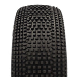 1/8 2AB Medium Long Wear Tires, Red Inserts( 2): Buggy