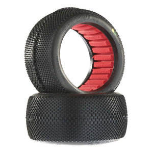 1/8 EVO Gridiron Soft Long Wear Tires, Red Inserts (2): Truggy