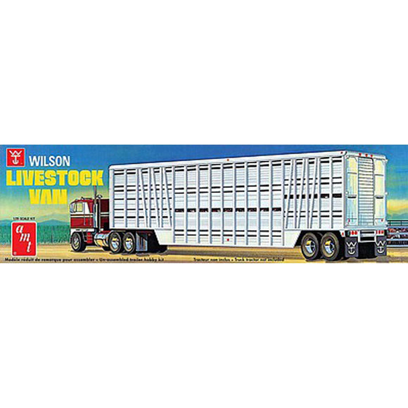 1/25 Wilson Livestock Van Semi Trailer Model Kit