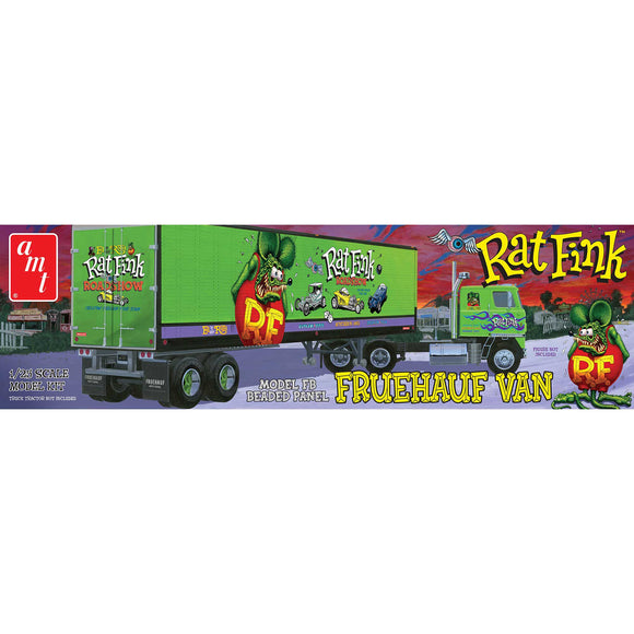 1/25 Fruehauf Beaded Van Semi Trailer Hauler, Rat Fink