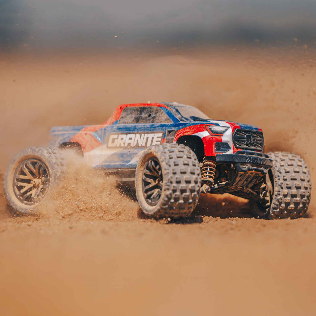 1/18 GRANITE GROM 4X4 RTR Brushed Monster Truck (Battery & Charger Included), Blue
