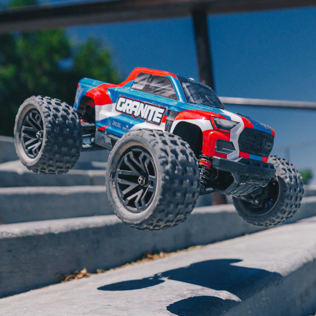 1/18 GRANITE GROM 4X4 RTR Brushed Monster Truck (Battery & Charger Included), Blue