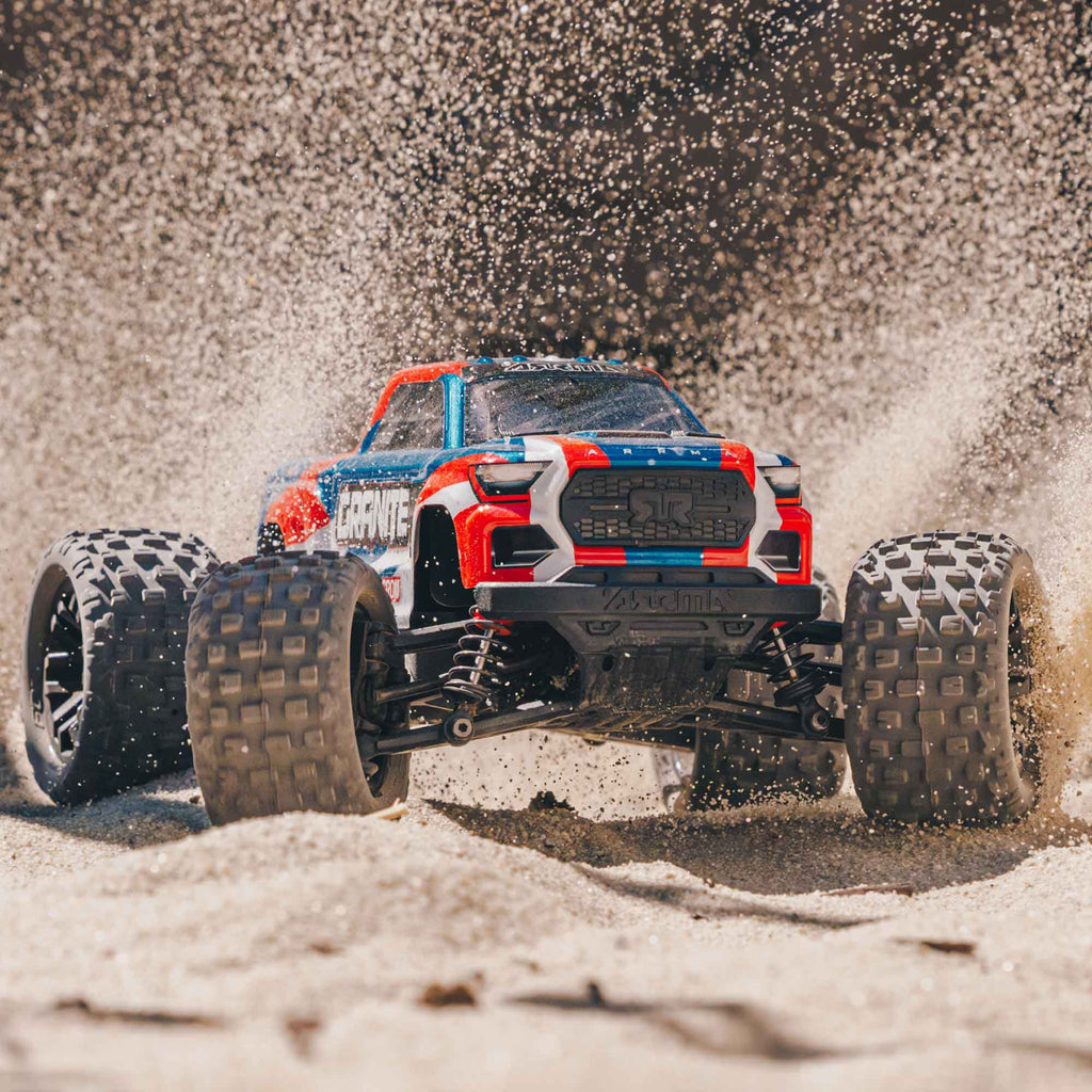 1/18 GRANITE GROM 4X4 RTR Brushed Monster Truck (Battery & Charger Included), Blue