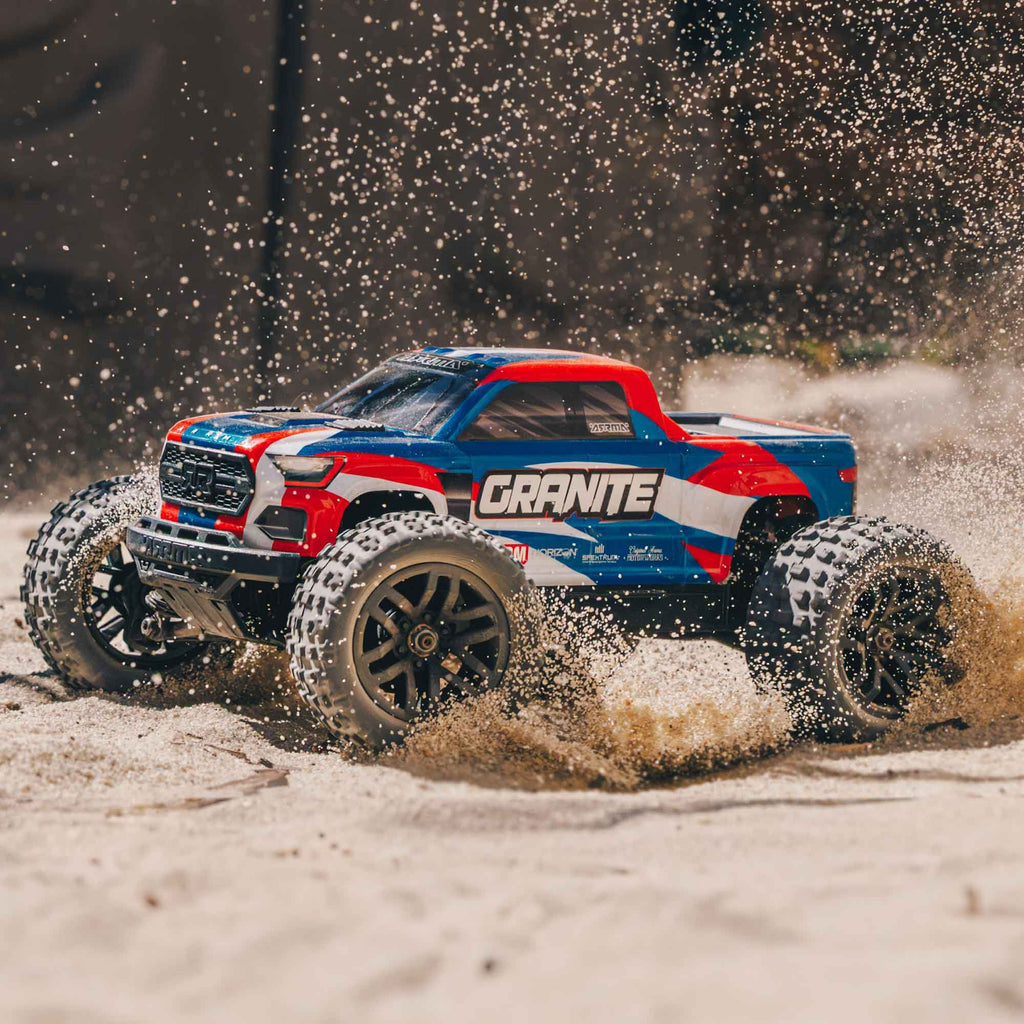 1/18 GRANITE GROM 4X4 RTR Brushed Monster Truck (Battery & Charger Included), Blue