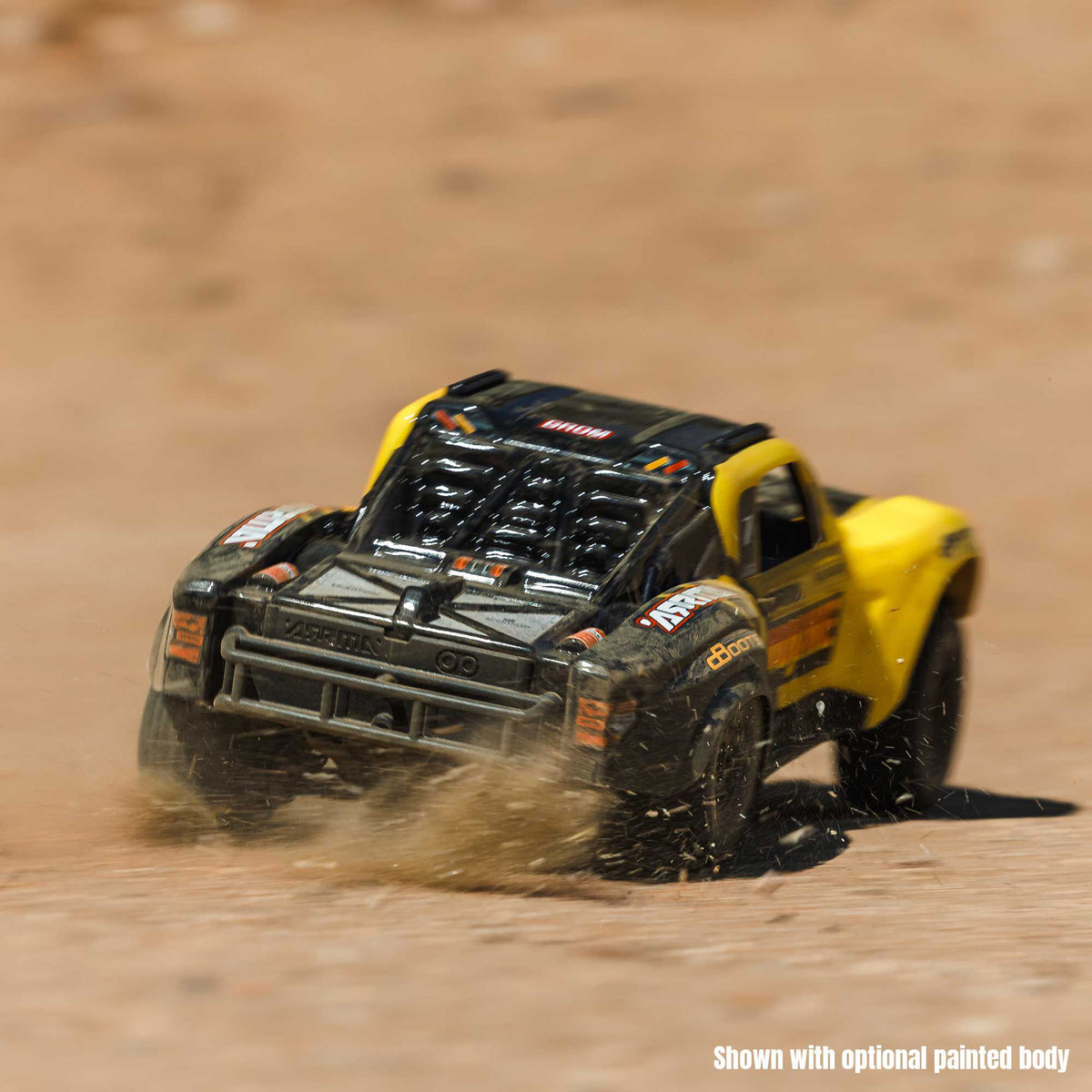 1/16 MOJAVE GROM 4X4 RTA KIT Brushed Desert Truck (Battery & Charger Included), Clear/Black