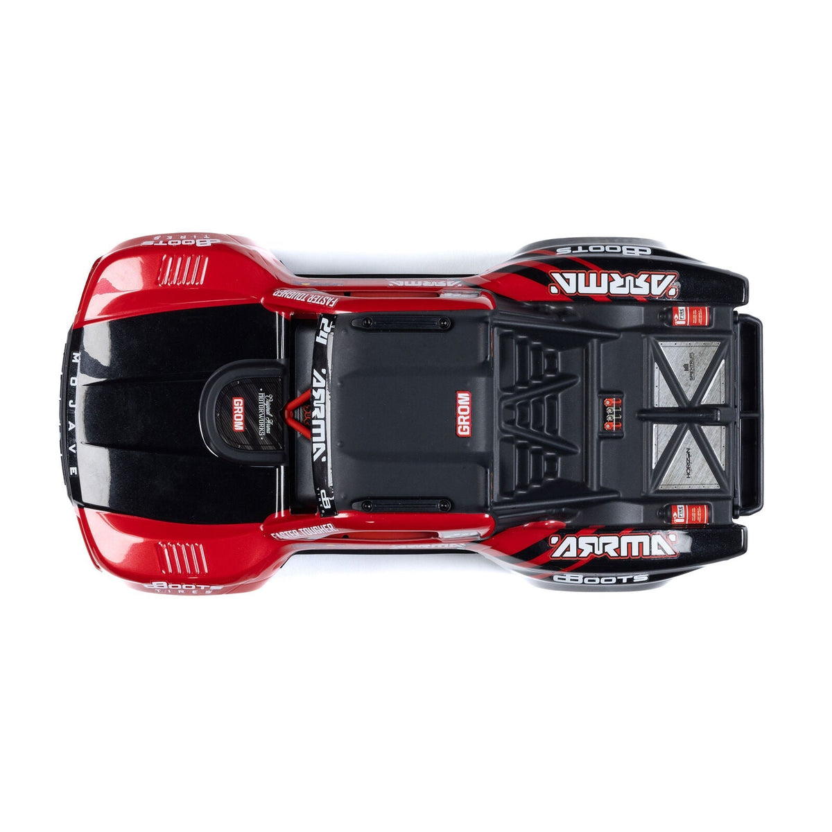 Arrma MOJAVE GROM MEGA 380 Brushed 4X4 Small Scale Desert Truck RTR with Battery & Charger, Red/Black