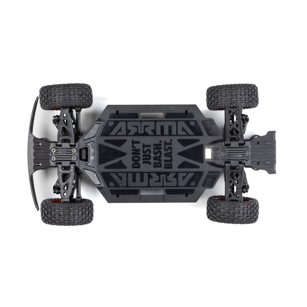 Arrma MOJAVE GROM MEGA 380 Brushed 4X4 Small Scale Desert Truck RTR with Battery & Charger, Red/Black