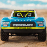 ARRMA Movaje Grom Mega 380 Brushed 4X4 Small Scale Desert Truck RTR with Battery & Charger, Blue/White