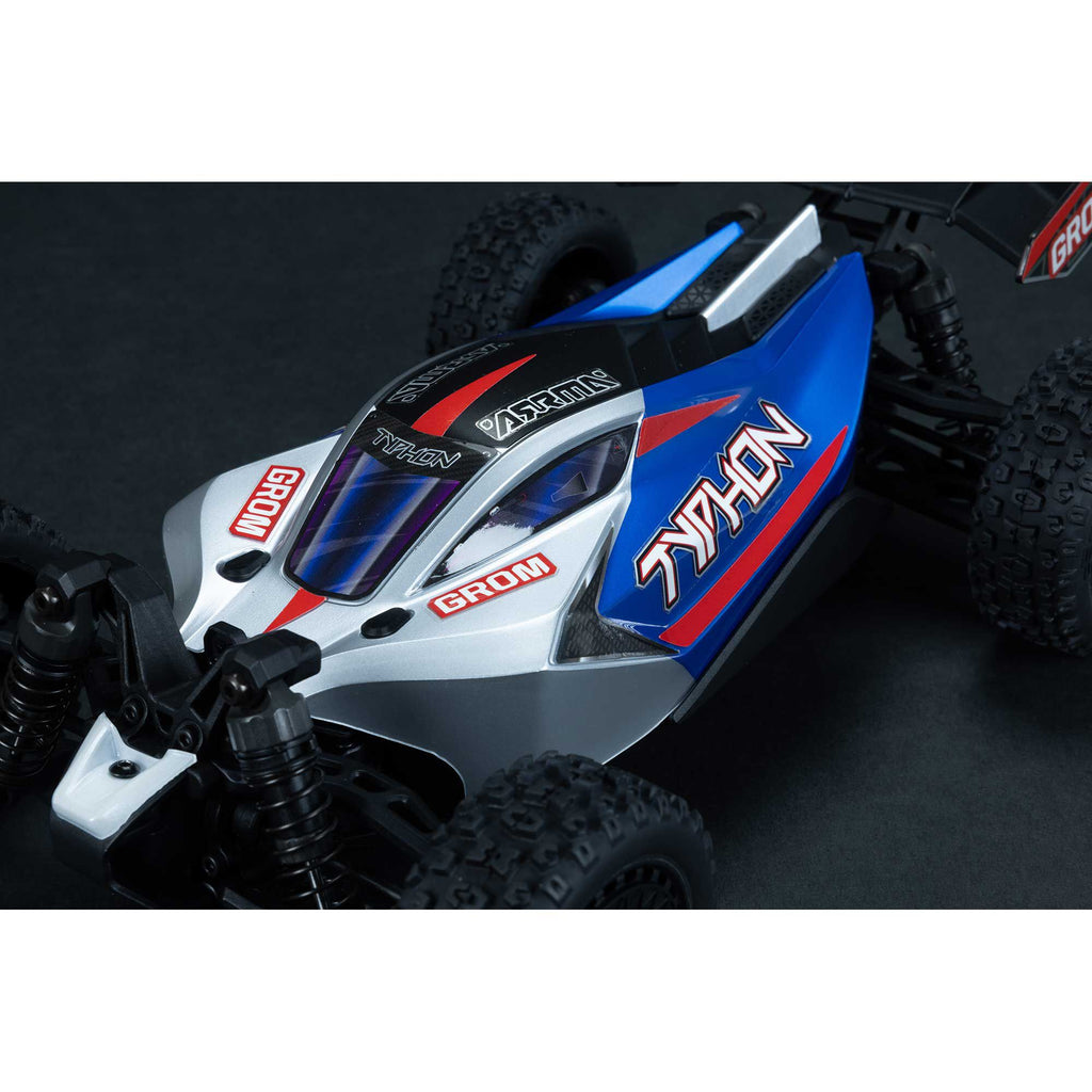 Arrma TYPHON GROM 4x4 SMART Small Scale Buggy Blue/Silver
