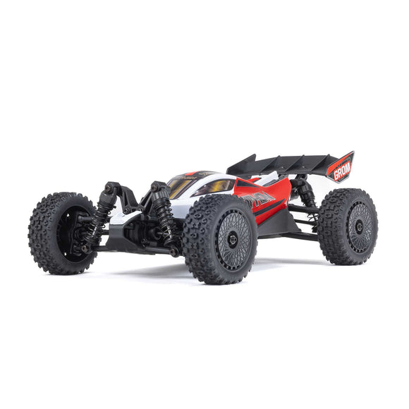 TYPHON GROM MEGA 380 Brushed 4X4 Small Scale Buggy RTR with Battery & Charger, Red/White