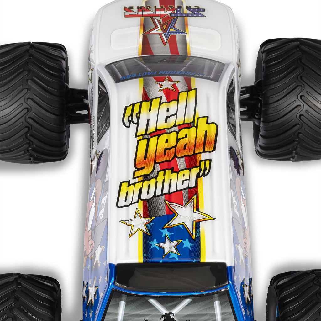 1/16 FREEDOM FLYER GROM 4X4 RTR Brushed Monster Truck (Battery & Charger Included), White
