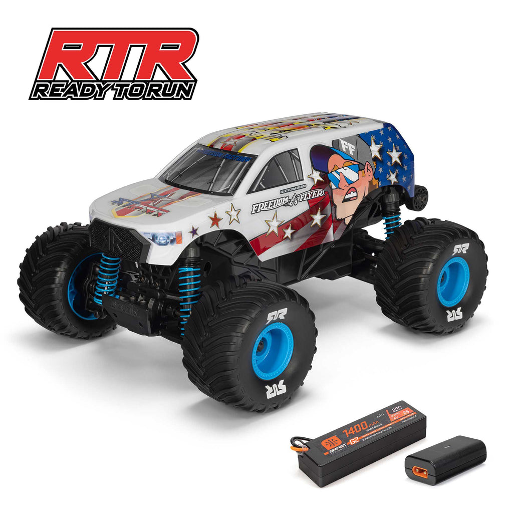 1/16 FREEDOM FLYER GROM 4X4 RTR Brushed Monster Truck (Battery & Charger Included), White
