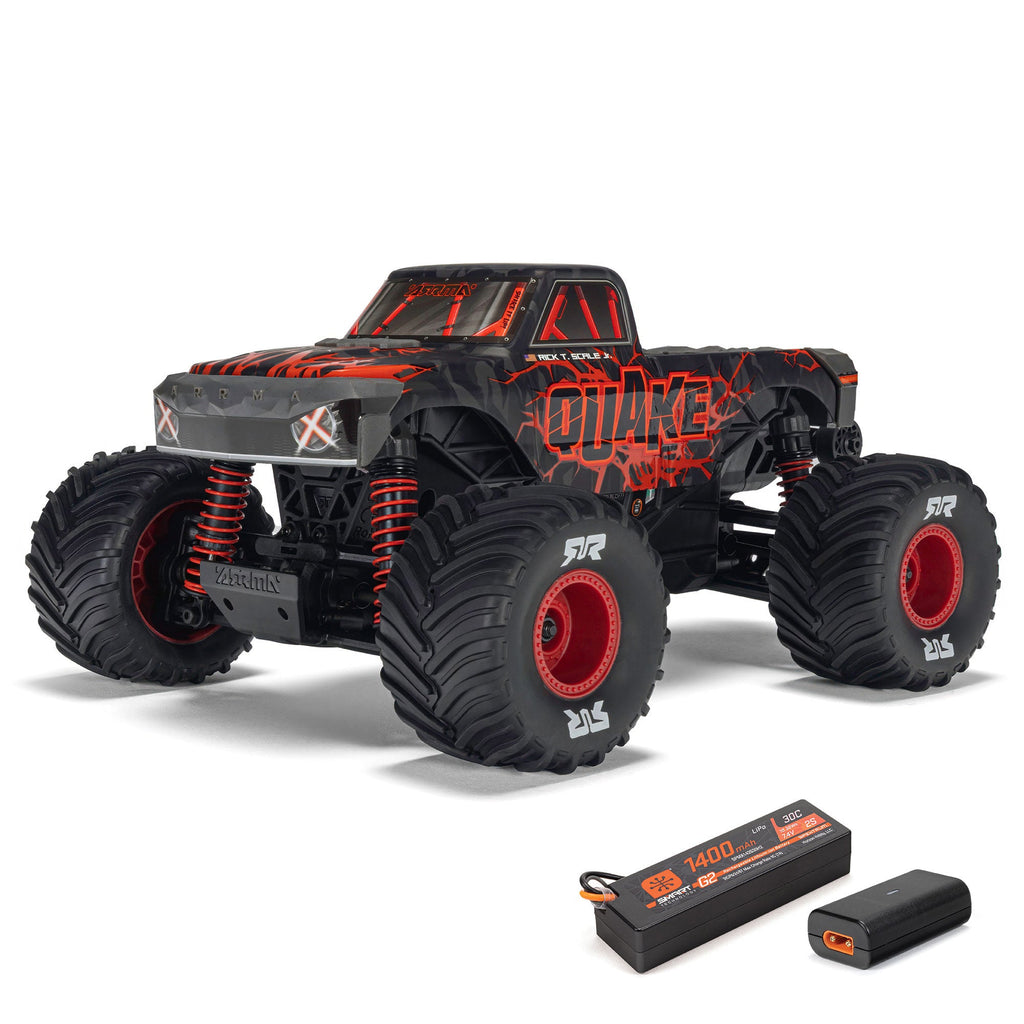 Arrma 1/16 QUAKE GROM 4X4 RTR Brushed Monster Truck (Battery & Charger Included), Red