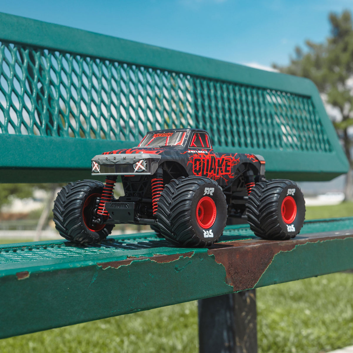 Arrma 1/16 QUAKE GROM 4X4 RTR Brushed Monster Truck (Battery & Charger Included), Red