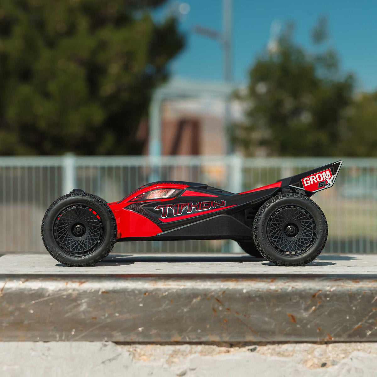 Arrma TYPHON GROM 223S BLX Brushless 4X4 Small Scale Buggy RTR with Battery & Charger, Red