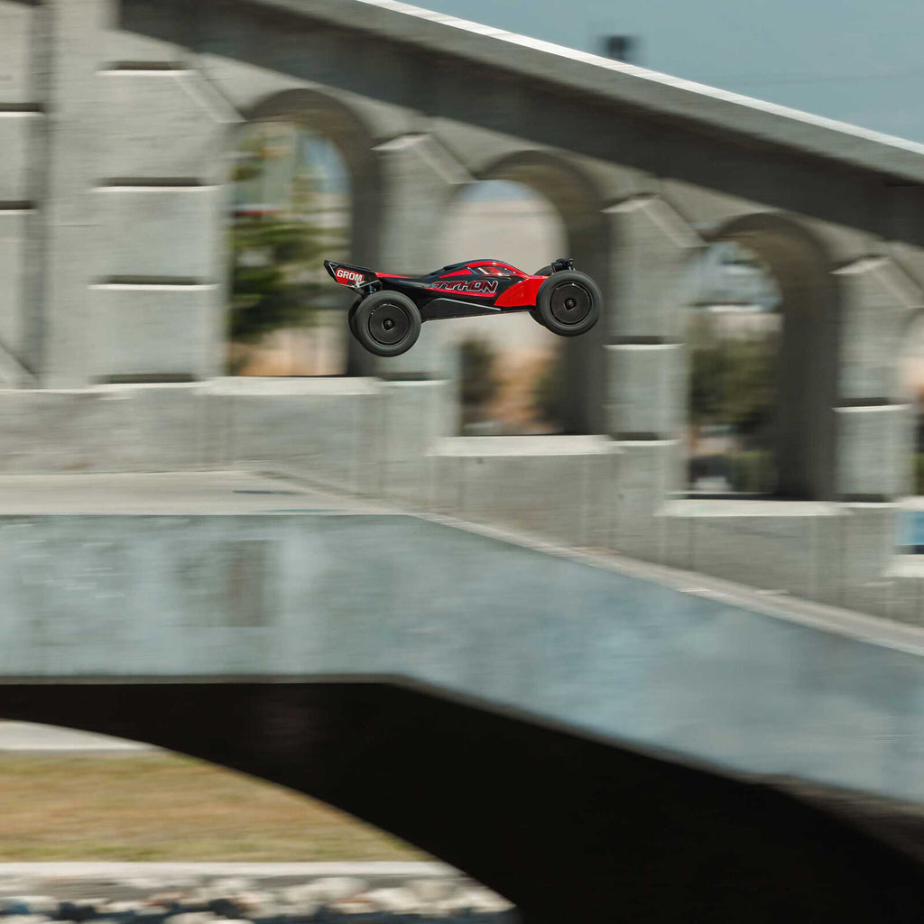 Arrma TYPHON GROM 223S BLX Brushless 4X4 Small Scale Buggy RTR with Battery & Charger, Red