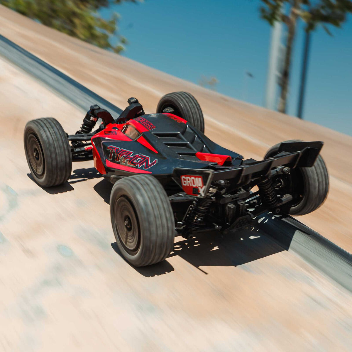 Arrma TYPHON GROM 223S BLX Brushless 4X4 Small Scale Buggy RTR with Battery & Charger, Red