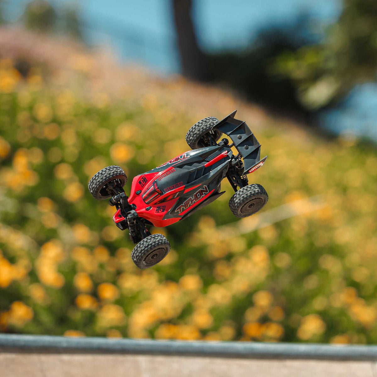 Arrma TYPHON GROM 223S BLX Brushless 4X4 Small Scale Buggy RTR with Battery & Charger, Red