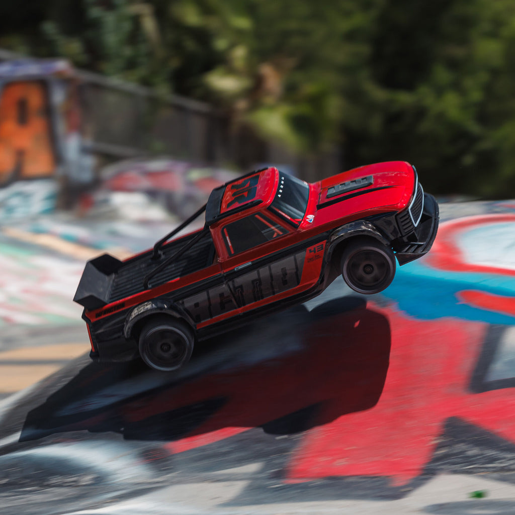 1/12 INFRACTION GROM 3S 4X4 Ready-To-Run Brushless All-Road Street Bash (Battery & Charger Included), Red/Black