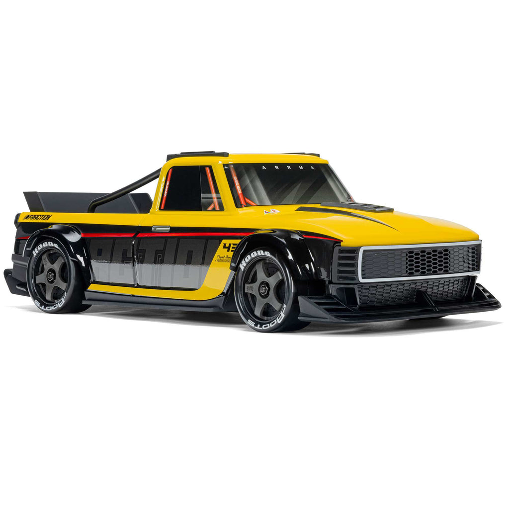 1/12 INFRACTION GROM 3S 4X4 Ready-To-Run Brushless All-Road Street Bash (Battery & Charger Included), Yellow/Black