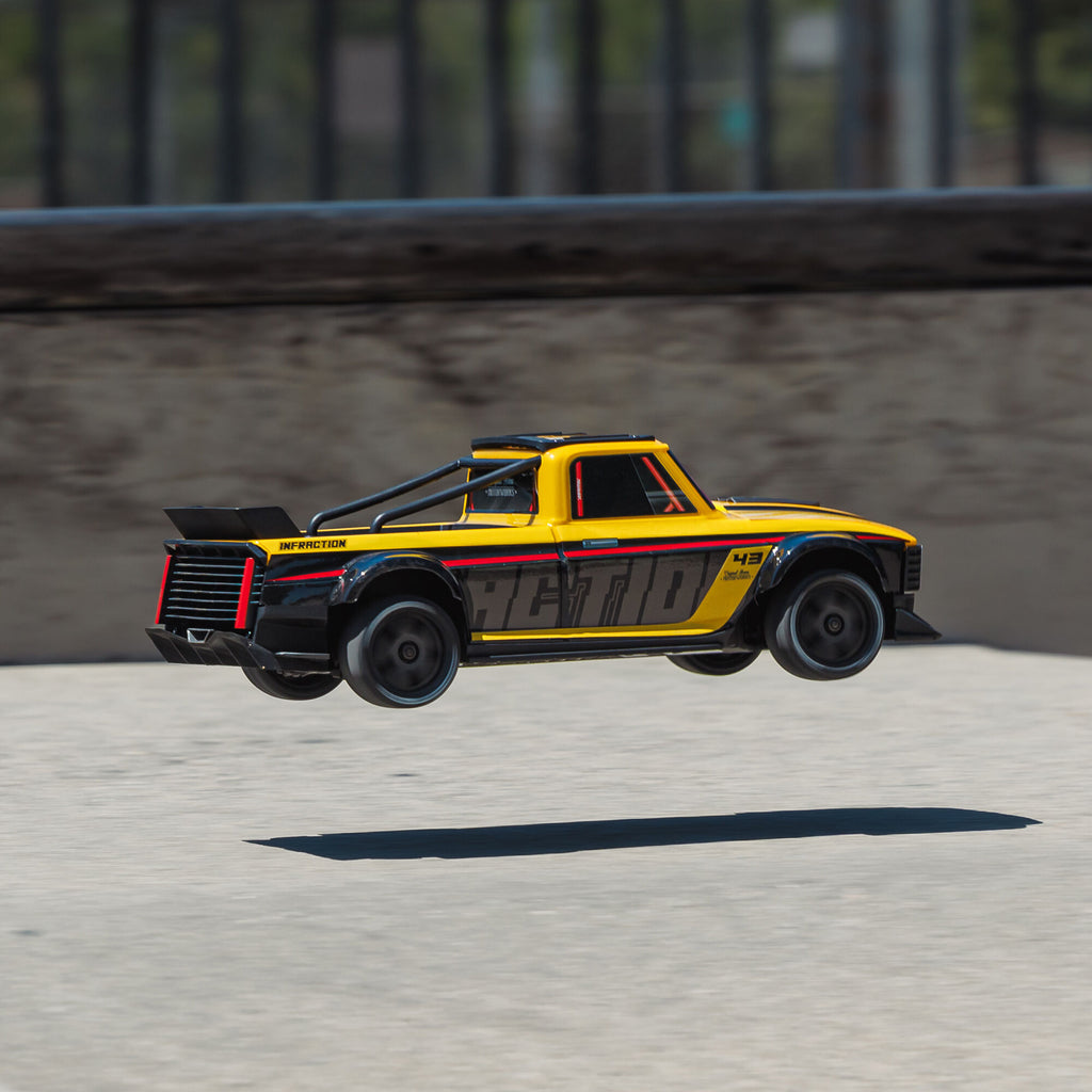1/12 INFRACTION GROM 3S 4X4 Ready-To-Run Brushless All-Road Street Bash (Battery & Charger Included), Yellow/Black
