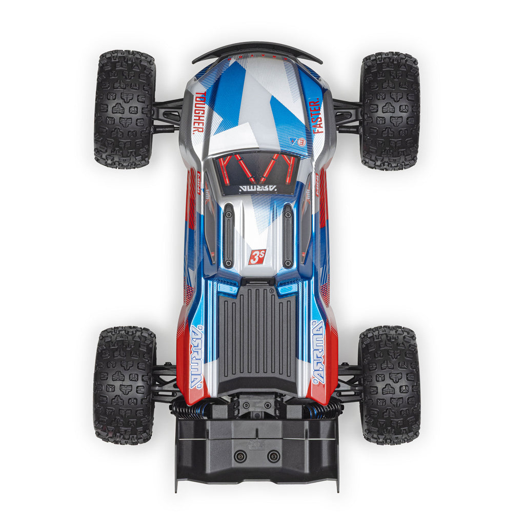 1/16 Mini KRATON 3S DSC 4X4 RTR Brushless Speed Truck (3S Battery & Charger Included) , Red/Blue